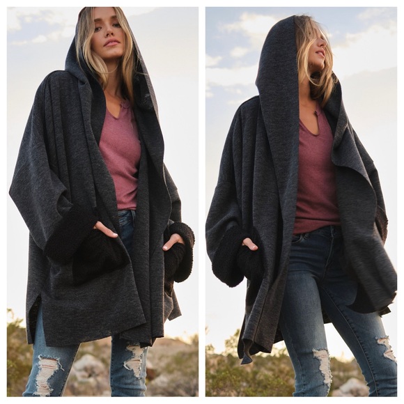 31 Oversized Stunning chic and Comfy Multi Fabric Hoodies Cardigan - Picture 2 of 7